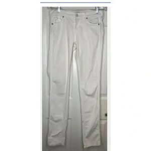 Women VINCE white Skinny Leg Cotton Blend Denim Jeans Sz 26 X 34 USA